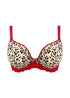 Freya Cherish Me Red Leopard Uw Moulded Plunge T-shirt Bra