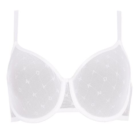 Bügel-BH Poplin White MONOGRAM MESH DKNY INTIMATES