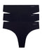 3-ER Pack Thong Black LITEWEAR CUT ANYWHERE DKNY INTIMATES