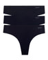 3-ER Pack Thong Black LITEWEAR CUT ANYWHERE DKNY INTIMATES