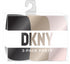 3-ER Pack Thong Black/Glow/Pearlcream LITEWEAR CUT ANYWHERE DKNY INTIMATES