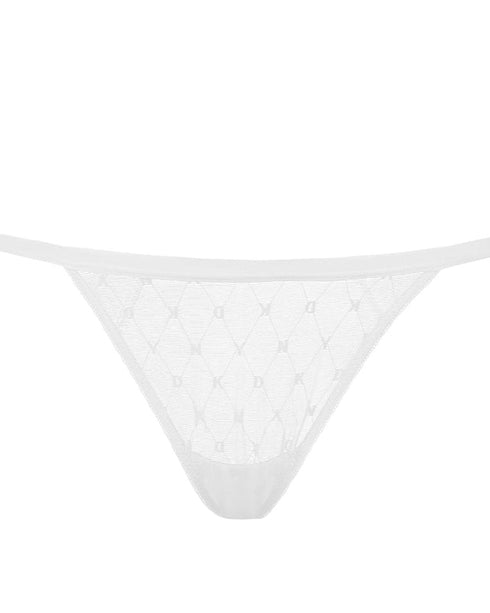 Table Thong Poplin White MONOGRAM MESH DKNY INTIMATES