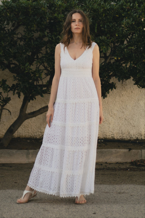 Kleid Weiß 4076 F FRESH COTTON