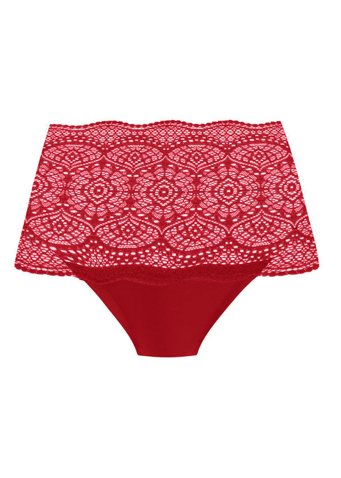 Lace Ease Red Stretch Höschen – unsichtbare Slipkontur