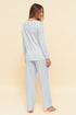Féraud Damen-Pyjama aus Interlock-Baumwolle Blau