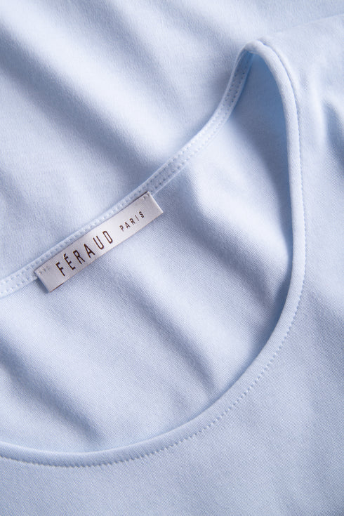 Féraud Damen-Pyjama aus Interlock-Baumwolle Blau