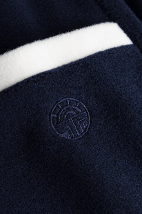 Féraud Fleece-Morgenmantel mit Reißverschluss Navy