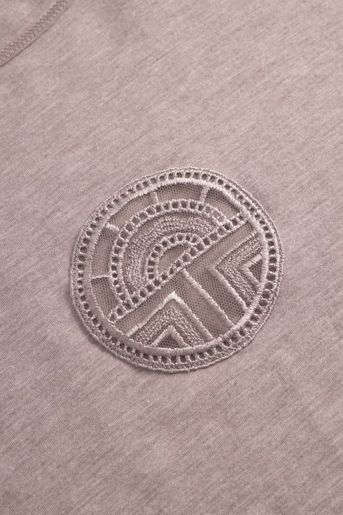 Féraud Damen-Pyjama – Logo Melange, langarm