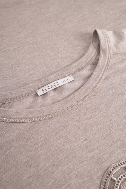Féraud Nachthemd – Logo Melange, langarm