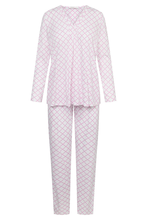 Féraud Damen-Pyjama – Logo, V-Ausschnitt