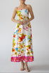 Maxikleid Weiß mit tropischem Muster LABEL OF LOVE