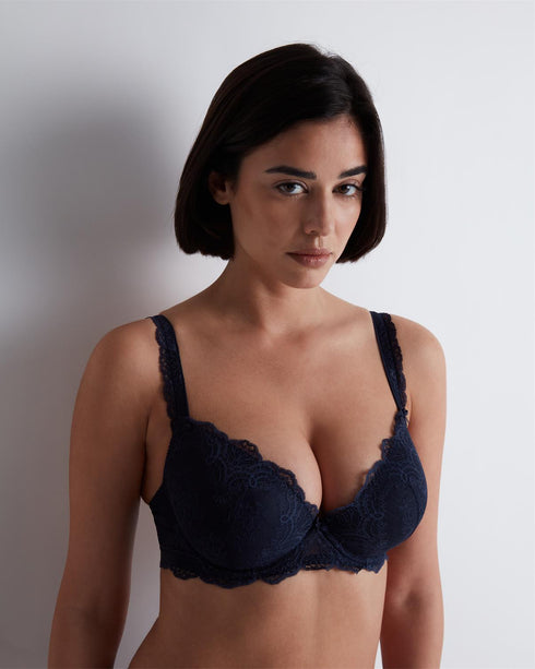 AUBADE Gemoldeter Push-Up BH DANSE DES SENS Evening Blue