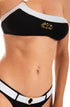 Ein-Schulter-Bandeau Bikini Schwarz PIN-UP STARS