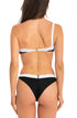 Ein-Schulter-Bandeau Bikini Schwarz PIN-UP STARS