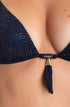 Push-Up Triangel-Bikini mit Swarovski-Kristallen und Tribal-Muster in Blau