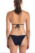 Push-Up Triangel-Bikini mit Swarovski-Kristallen und Tribal-Muster in Blau
