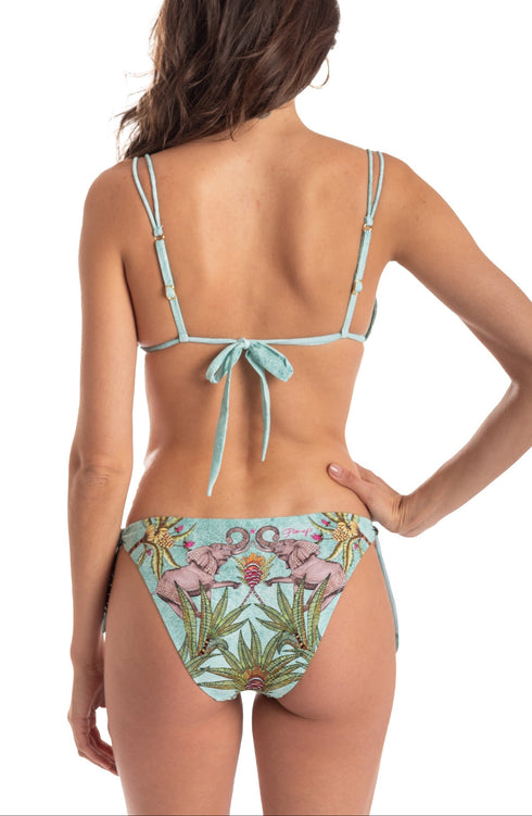 Triangel-Bikini Anelle Safari Azurblau PIN-UP STARS