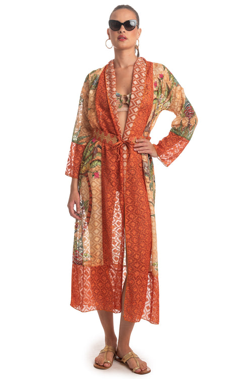 Kimono Langer Safari Beige PIN-UP STARS