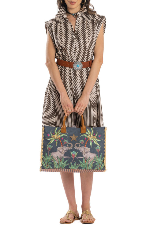 Shopper-Tasche Safari Schwarz PIN-UP STARS