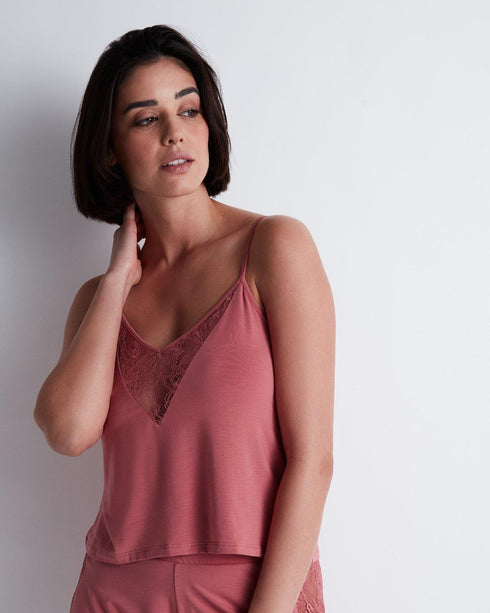 AUBADE Top mit Spaghetti Trägern LAZY DAYS Rosewood