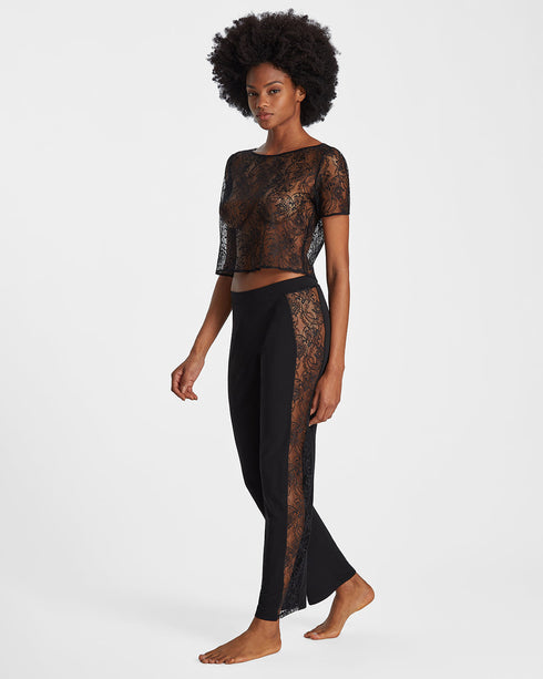 AUBADE Top mit kurzen Ärmeln LAZY DAYS Noir