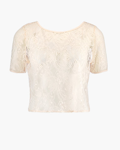 AUBADE Top mit kurzen Ärmeln LAZY DAYS Petal