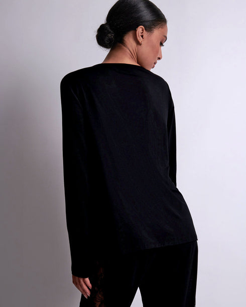 AUBADE Top mit langen Ärmeln LAZY DAYS Noir