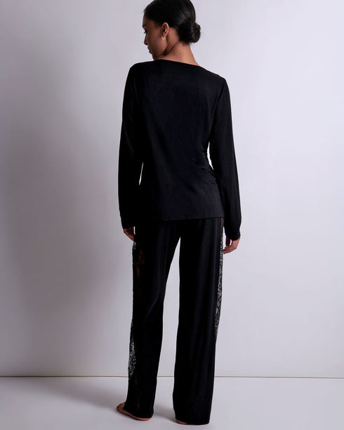 AUBADE Top mit langen Ärmeln LAZY DAYS Noir