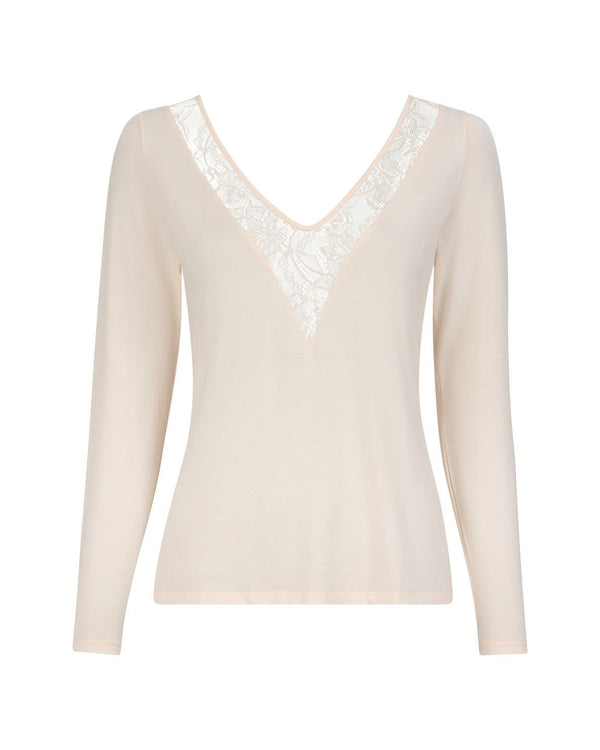 AUBADE Top mit langen Ärmeln LAZY DAYS Petal