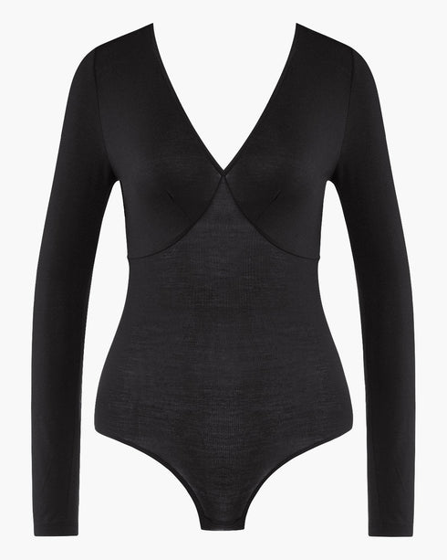 AUBADE Langärmeliger Body LAZY DAYS Noir
