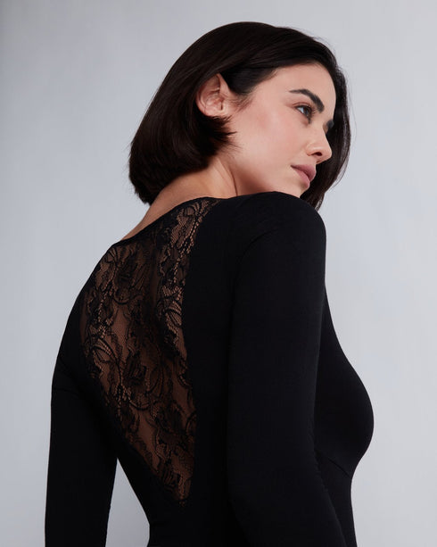 AUBADE Langärmeliger Body LAZY DAYS Noir