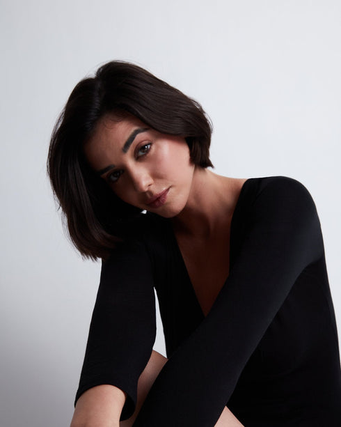 AUBADE Langärmeliger Body LAZY DAYS Noir