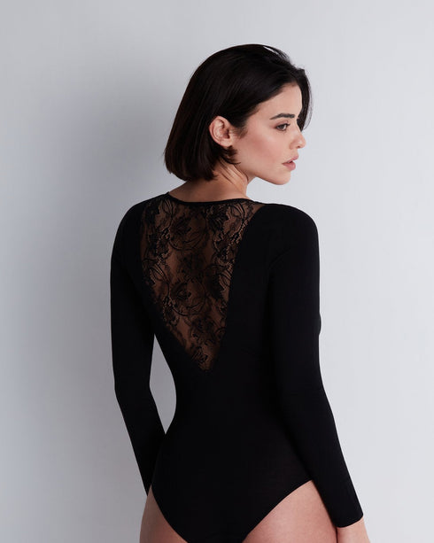 AUBADE Langärmeliger Body LAZY DAYS Noir