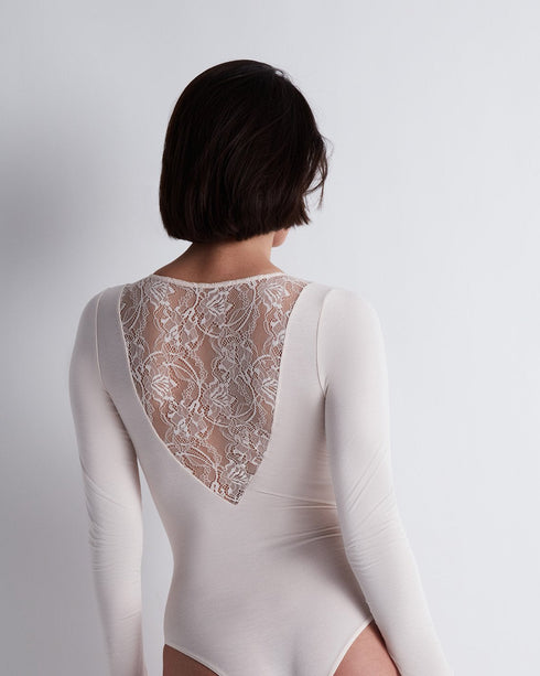 AUBADE Langärmeliger Body LAZY DAYS Petal