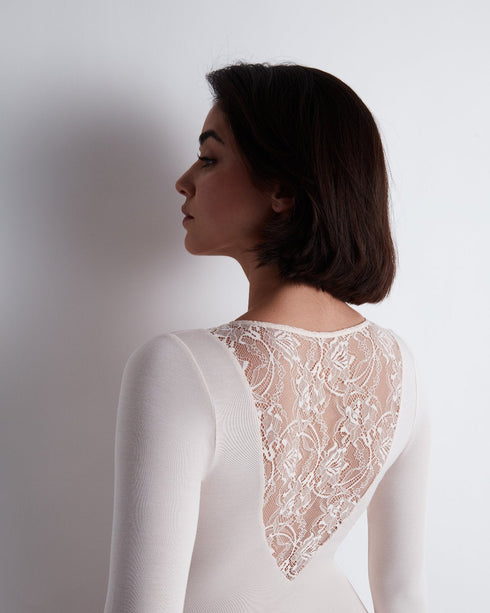 AUBADE Langärmeliger Body LAZY DAYS Petal