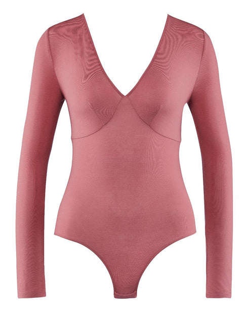 AUBADE Langärmeliger Body LAZY DAYS Rosewood