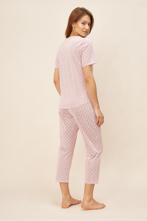 Rösch Pyjama mit 1/2-Ärmeln, Rundhalsausschnitt und 7/8-Hose