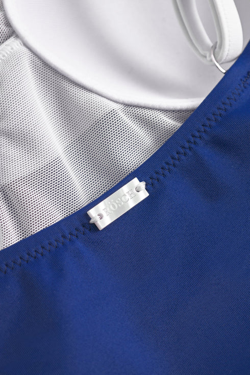 Rösch Badeanzug „Blue Lines“ – Spacer-Cups und Unterbrustband