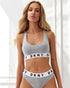 Racerback Bralette Gry/Wht/Blk COZY BOYFRIEND DKNY INTIMATES