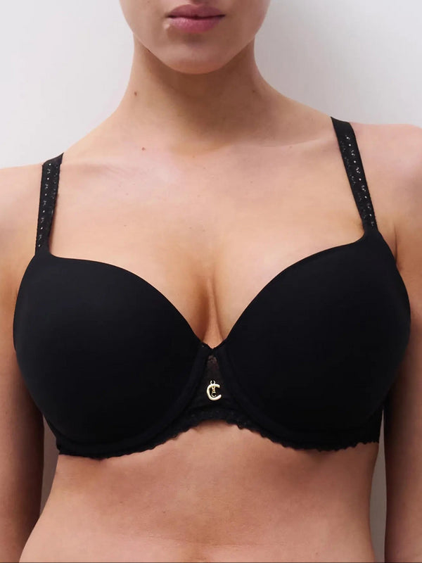 Chantelle Romance Schwarz Covering T-Shirt BH