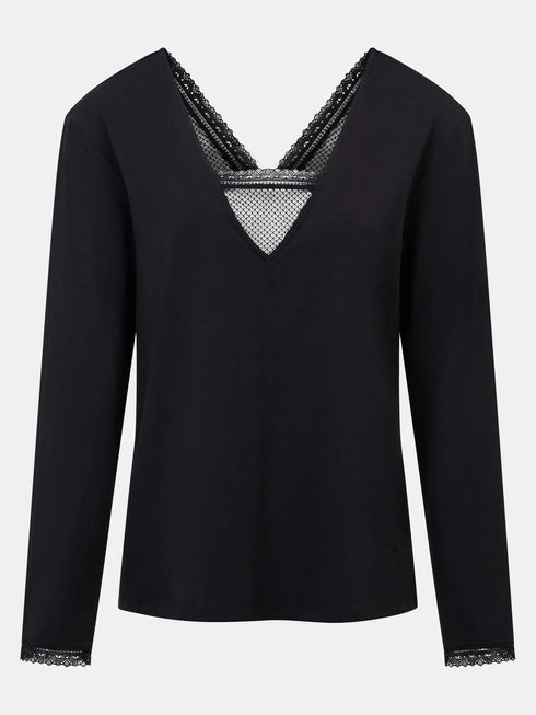 Chantelle Romance Schwarz Langarmshirt