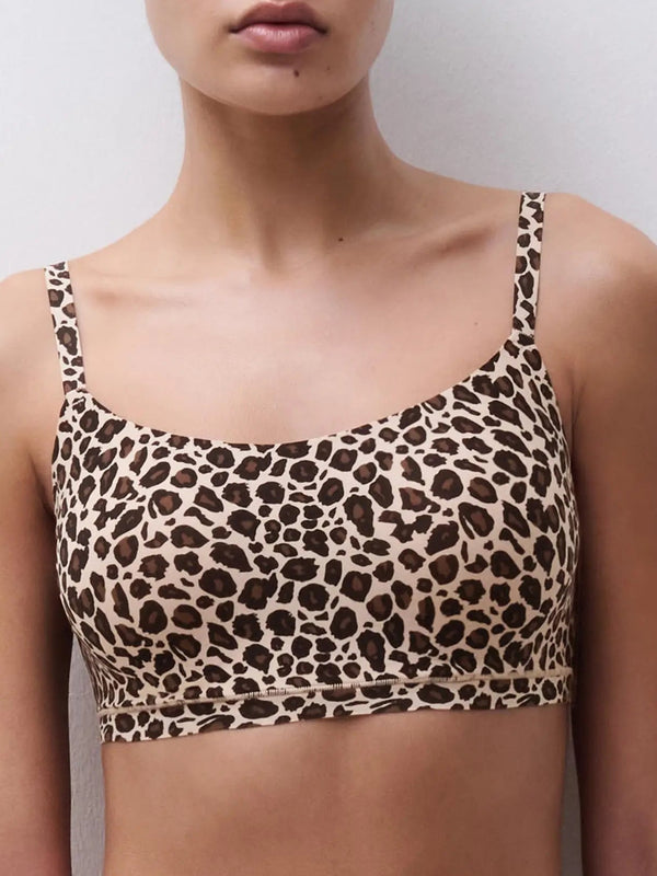 Chantelle Softstretch Leopard Print Bralette Bustier