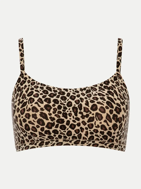 Chantelle Softstretch Leopard Print Bralette Bustier
