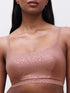 Chantelle Softstretch Pink Leo Shimmer Bralette Bustier