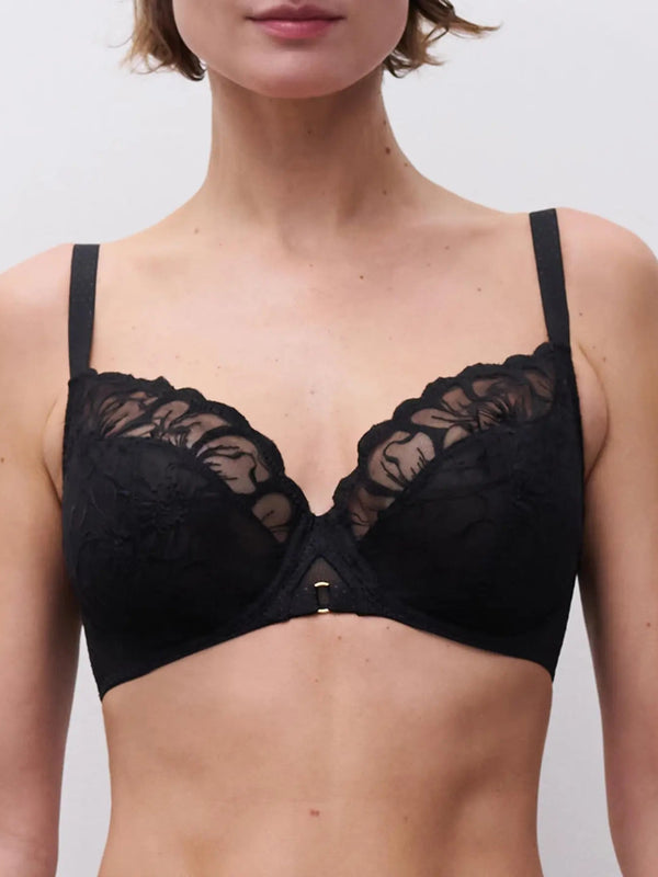 Chantelle Fleurs Schwarz Bügel BH