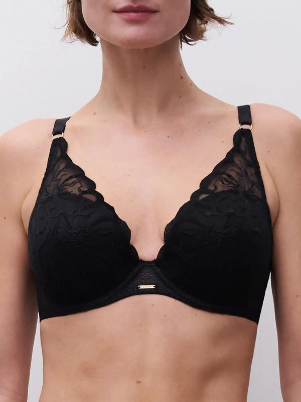 Chantelle Fleurs Schwarz T-Shirt BH