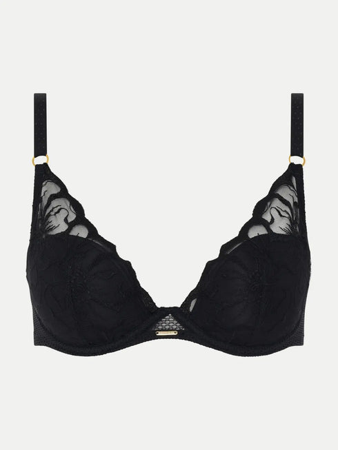 Chantelle Fleurs Schwarz T-Shirt BH