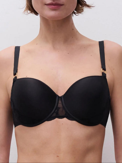 Chantelle Fleurs Schwarz T-Shirt BH