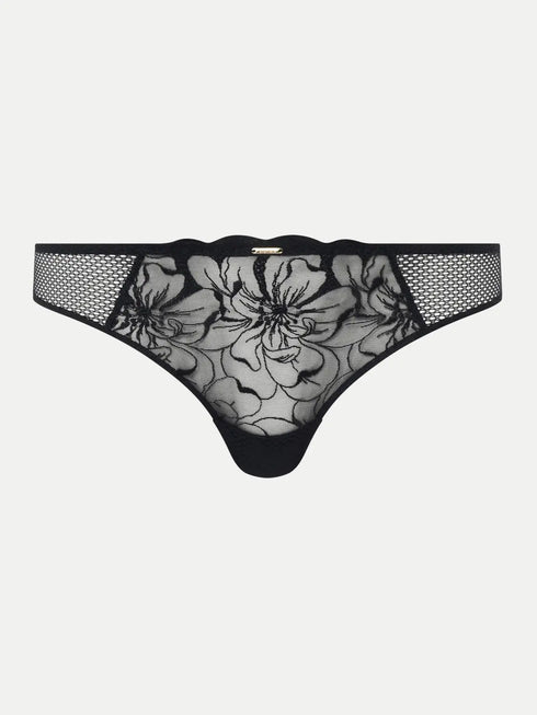 Chantelle Fleurs Schwarz Tanga